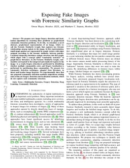 Exposing Fake Images with Forensic Similarity Graphs