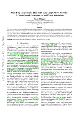 Classifying Diagrams and Their Parts using Graph Neural Networks: A
  Comparison of Crowd-Sourced and Expert Annotations