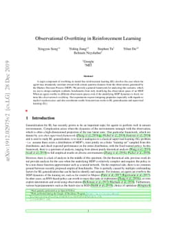 Observational Overfitting in Reinforcement Learning