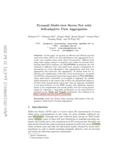 Pyramid Multi-view Stereo Net with Self-adaptive View Aggregation