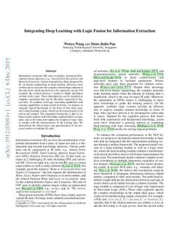 Integrating Deep Learning with Logic Fusion for Information Extraction