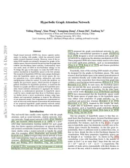 Hyperbolic Graph Attention Network