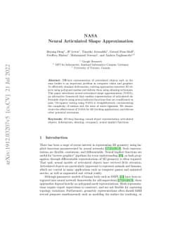 NASA: Neural Articulated Shape Approximation