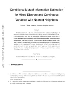 Conditional Mutual Information Estimation for Mixed Discrete and
  Continuous Variables with Nearest Neighbors