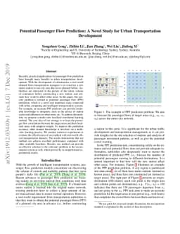 Potential Passenger Flow Prediction: A Novel Study for Urban
  Transportation Development