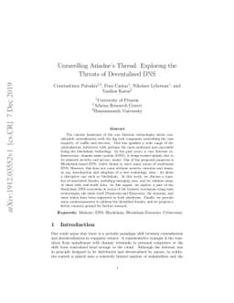 Unravelling Ariadne's Thread: Exploring the Threats of Decentalised DNS