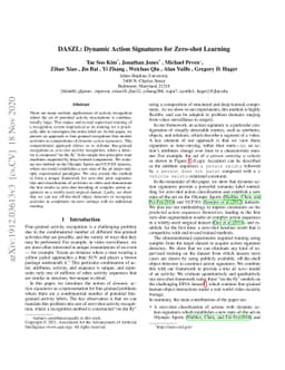 DASZL: Dynamic Action Signatures for Zero-shot Learning