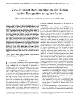 View-invariant Deep Architecture for Human Action Recognition using late
  fusion