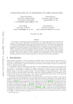 A kernel log-rank test of independence for right-censored data