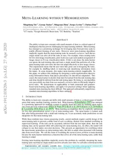 Meta-Learning without Memorization