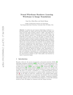 Neural Wireframe Renderer: Learning Wireframe to Image Translations