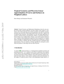 Tropical Geometry and Piecewise-Linear Approximation of Curves and
  Surfaces on Weighted Lattices