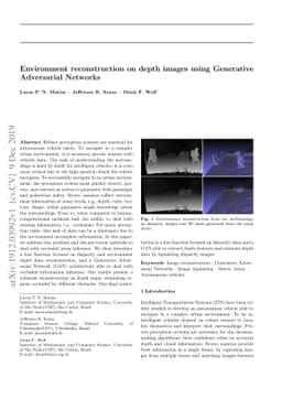 Environment reconstruction on depth images using Generative Adversarial
  Networks