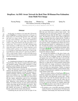 DeepFuse: An IMU-Aware Network for Real-Time 3D Human Pose Estimation
  from Multi-View Image
