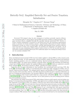 Butterfly-Net2: Simplified Butterfly-Net and Fourier Transform
  Initialization