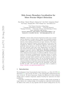 Side-Aware Boundary Localization for More Precise Object Detection