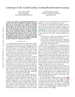 Learning to Code: Coded Caching via Deep Reinforcement Learning