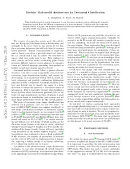 Modular Multimodal Architecture for Document Classification