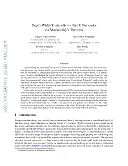 Depth-Width Trade-offs for ReLU Networks via Sharkovsky's Theorem