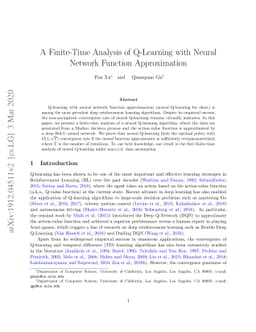 A Finite-Time Analysis of Q-Learning with Neural Network Function
  Approximation
