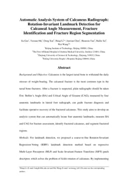Automatic Analysis System of Calcaneus Radiograph: Rotation-Invariant
  Landmark Detection for Calcaneal Angle Measurement, Fracture Identification
  and Fracture Region Segmentation
