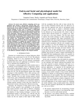 End-to-end facial and physiological model for Affective Computing and
  applications