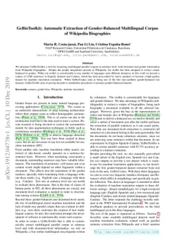 GeBioToolkit: Automatic Extraction of Gender-Balanced Multilingual
  Corpus of Wikipedia Biographies