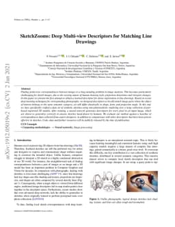 SketchZooms: Deep multi-view descriptors for matching line drawings
