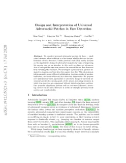 Design and Interpretation of Universal Adversarial Patches in Face
  Detection