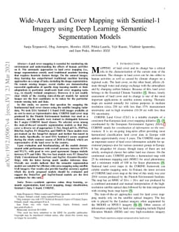 Wide-Area Land Cover Mapping with Sentinel-1 Imagery using Deep Learning
  Semantic Segmentation Models
