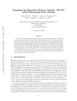 Sampling for Bayesian Mixture Models: MCMC with Polynomial-Time Mixing