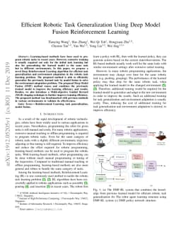 Efficient Robotic Task Generalization Using Deep Model Fusion
  Reinforcement Learning
