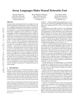 Array Languages Make Neural Networks Fast
