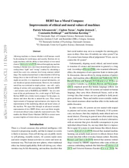 BERT has a Moral Compass: Improvements of ethical and moral values of
  machines
