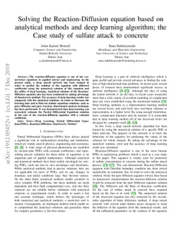 Solving the Reaction-Diffusion equation based on analytical methods and
  deep learning algorithm; the Case study of sulfate attack to concrete