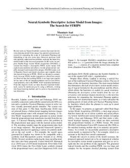 Neural-Symbolic Descriptive Action Model from Images: The Search for
  STRIPS