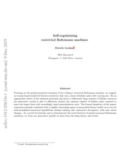 Self-regularizing restricted Boltzmann machines