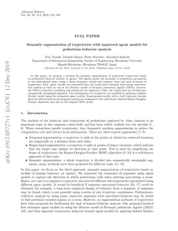Semantic segmentation of trajectories with improved agent models for
  pedestrian behavior analysis