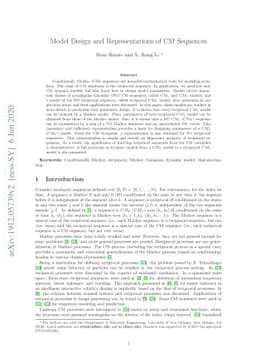 Model Design and Representations of CM Sequences