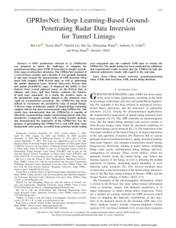 GPRInvNet: Deep Learning-Based Ground Penetrating Radar Data Inversion
  for Tunnel Lining