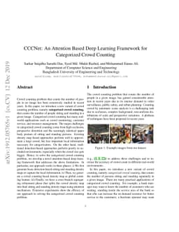 CCCNet: An Attention Based Deep Learning Framework for Categorized Crowd
  Counting