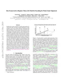 One Framework to Register Them All: PointNet Encoding for Point Cloud
  Alignment