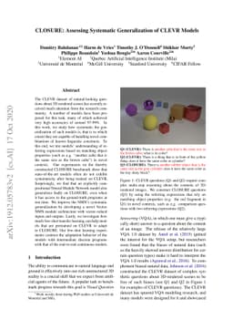 CLOSURE: Assessing Systematic Generalization of CLEVR Models