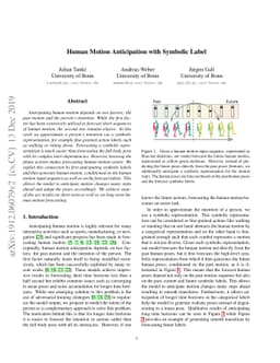 Human Motion Anticipation with Symbolic Label