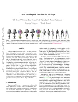 Local Deep Implicit Functions for 3D Shape