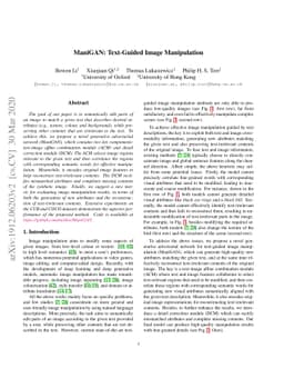 ManiGAN: Text-Guided Image Manipulation