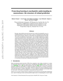 From deep learning to mechanistic understanding in neuroscience: the
  structure of retinal prediction