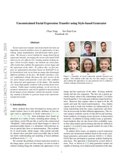 Unconstrained Facial Expression Transfer using Style-based Generator