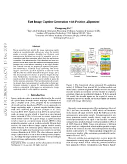 Fast Image Caption Generation with Position Alignment