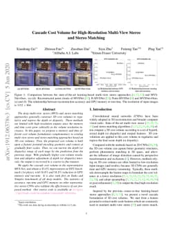 Cascade Cost Volume for High-Resolution Multi-View Stereo and Stereo
  Matching